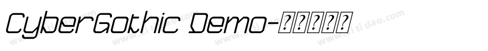 CyberGothic Demo字体转换